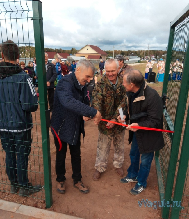 открытие спортивной площадки в деревне Сокол
